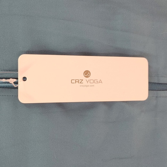 CRZ YOGA Zip Up Cropped Jacket Green Jade Size Small NWT Long Sleeve - Picture 4 of 9